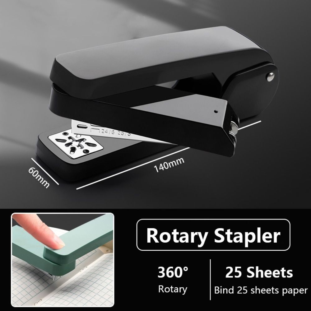 

Large 360 Rotatable Metal Heavy Duty Stapler Standard Long Stapler Stapling Use Staples Office Bookbinding Supply Manual Binding