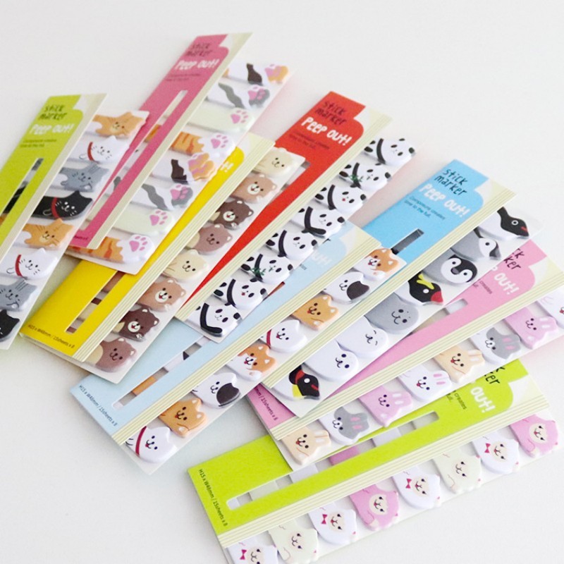 

8 PiecesLytwtw's ‌Kawaii Animal Bookmark Sticky Notes/Note Pad/N-Sticky Notes Memo Pads, Creative Stationery
