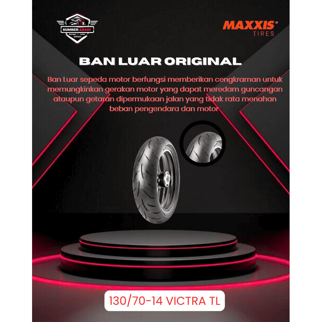 Maxxis Ban Luar 130/70-14 Victra Tubeless