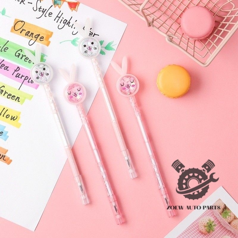 

zoew shop | Bulpen Pena Karakter Payet Gliter Motif Black Ink