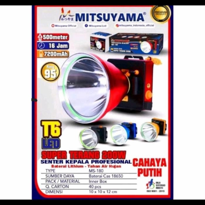 Senter Kepala 200 Watt Mitsuyama MS 180 - MS 180