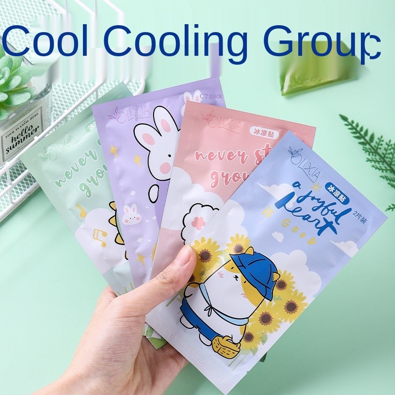 

Summer Cooling Artifact Heat Dissipation Cool Ice Stickers Cartoon Outdoor Travel Heatstroke Prevention Refreshing Cold Stickers