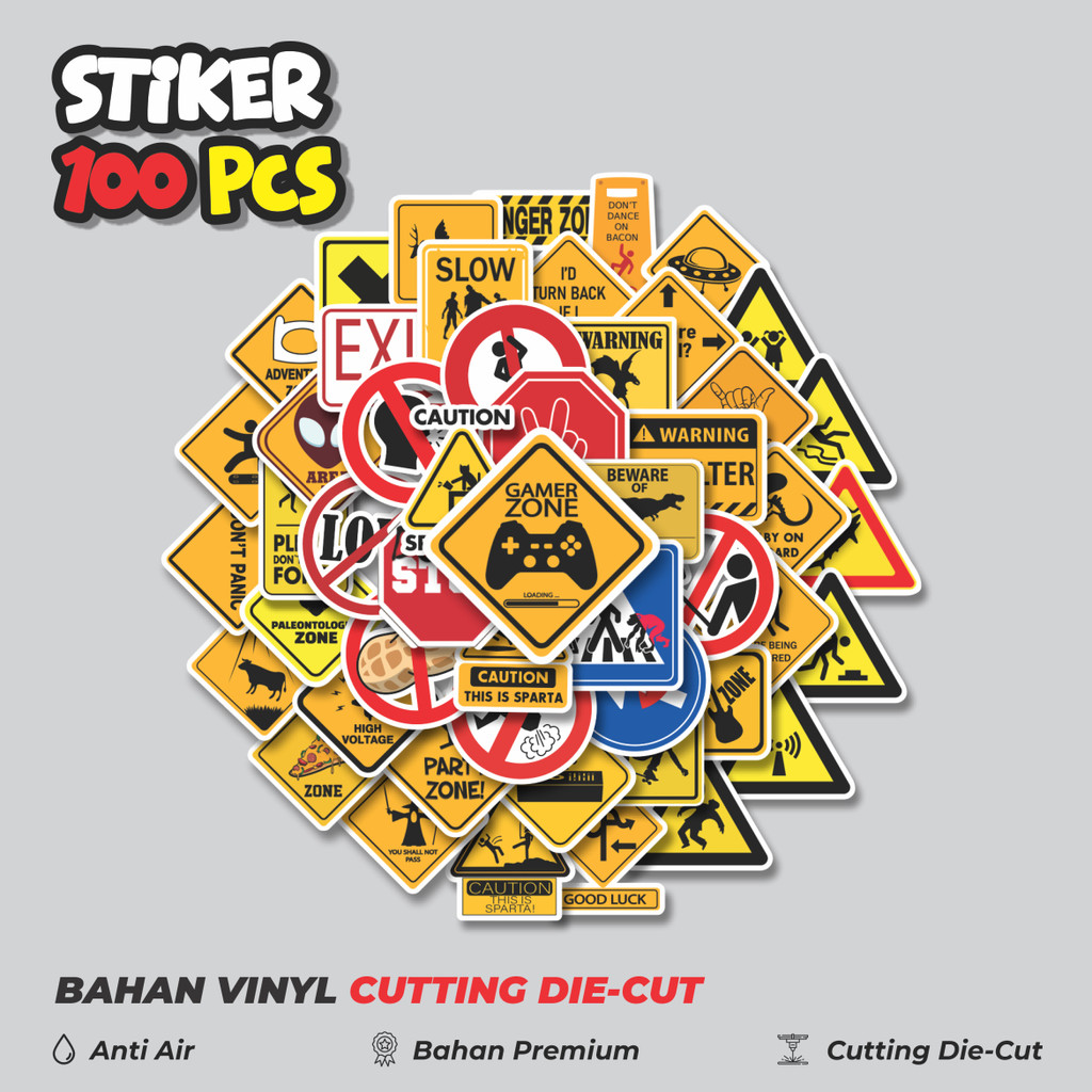 

Terbaru! 50 pcs Stiker Humor Signs [Tanda Humor] Stiker Dekorasi Lucu Kreatif untuk Notebook, Skateboard, HP