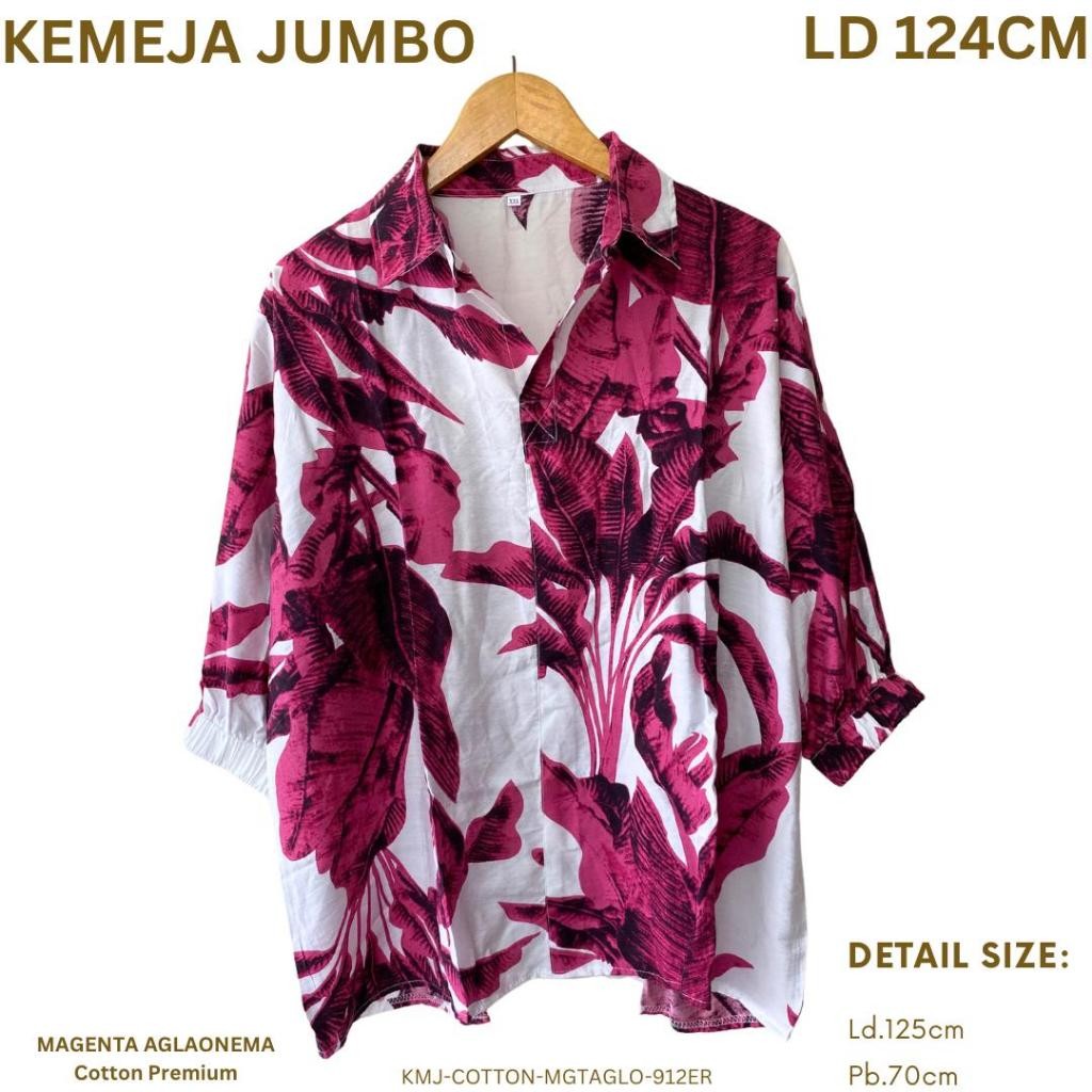 KEMEJA WANITA KEKINIAN JUMBO PREMIUM KATUN ADEM LD 120CM / KEMEJA JUMBO STYLE KOREA  / ATASAN WANITA