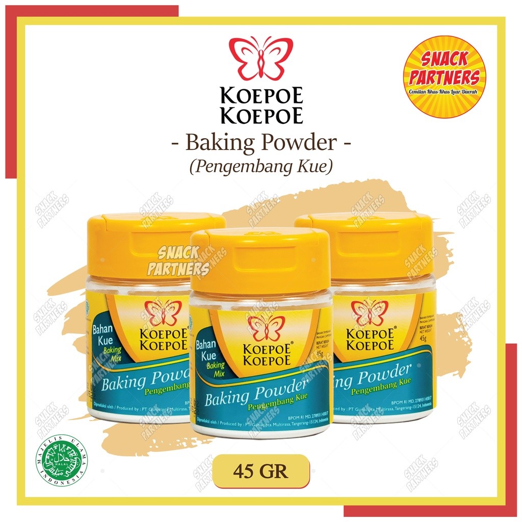 

KOEPOE KOEPOE All Varian - Baking Soda / Soda Kue, Baking Powder, Cream of TarTar, CMC, Citroen Zur, Spekoek, Pewarna Putih - HALAL Banjarmasin