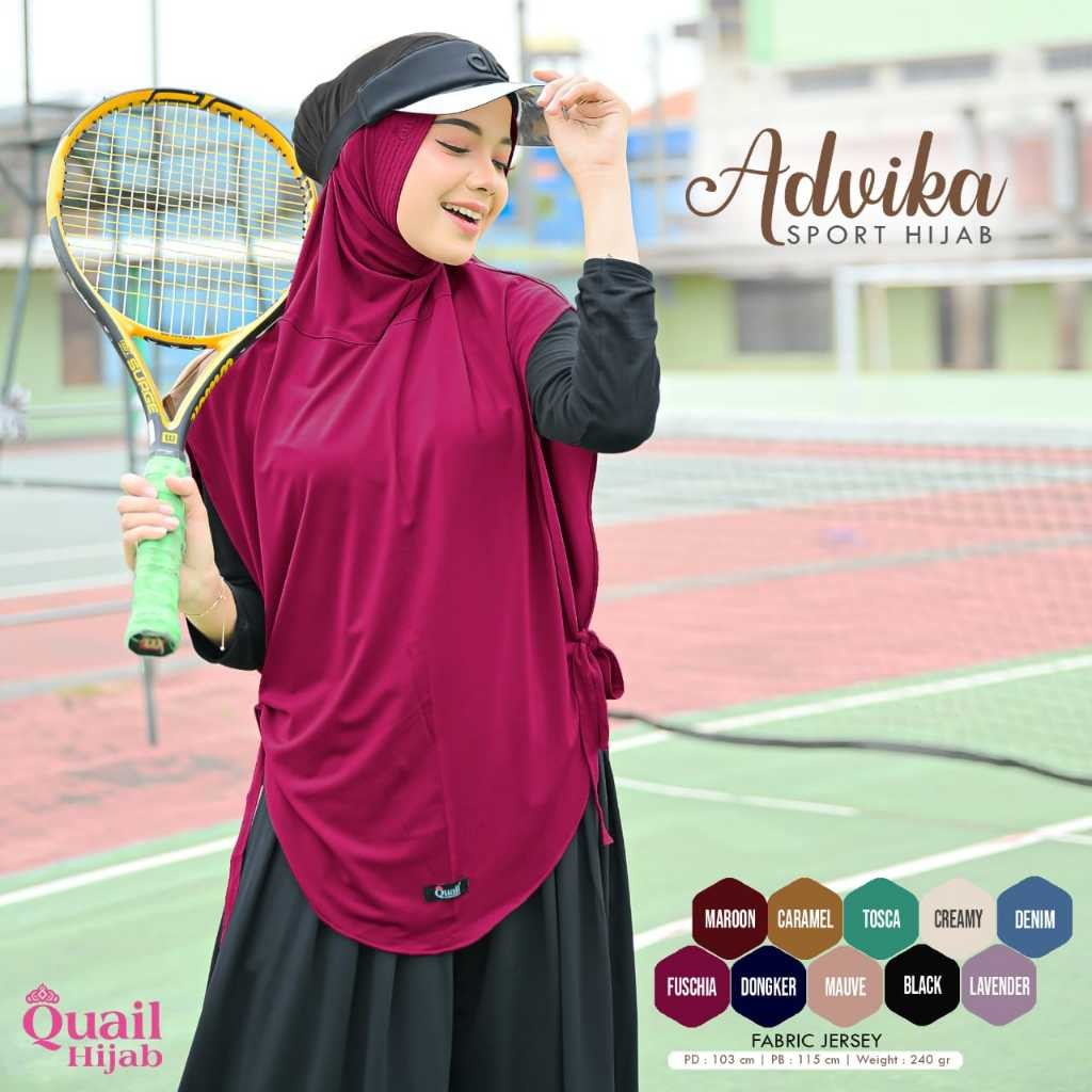 Hijab Sport Murah Wanita Kekinian / Advika Sport Hijab Original Quail Hijab Advika Quail Hijab Daily