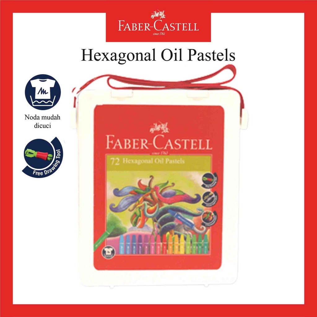 

Hexagonal Oil Pastel 72 Warna / Crayon Krayon Faber Castell