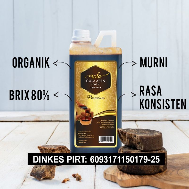 

Gula Aren Cair Organik 1 Kg || Mola Gula Aren Cair Premium Original Produk