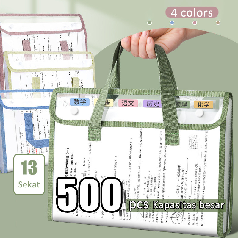 

13 Sekat Transparan File Folder Tas Document Bag Tas Dokumen File A4 Ukuran Folio Tas Berkas Dokumen Map Folder Bag