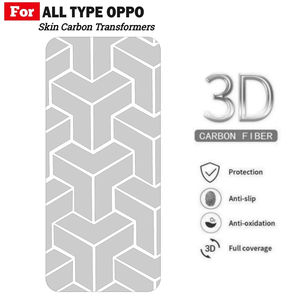 Skin Carbon Glitter Hp All Type OPPO Motif Transformers
