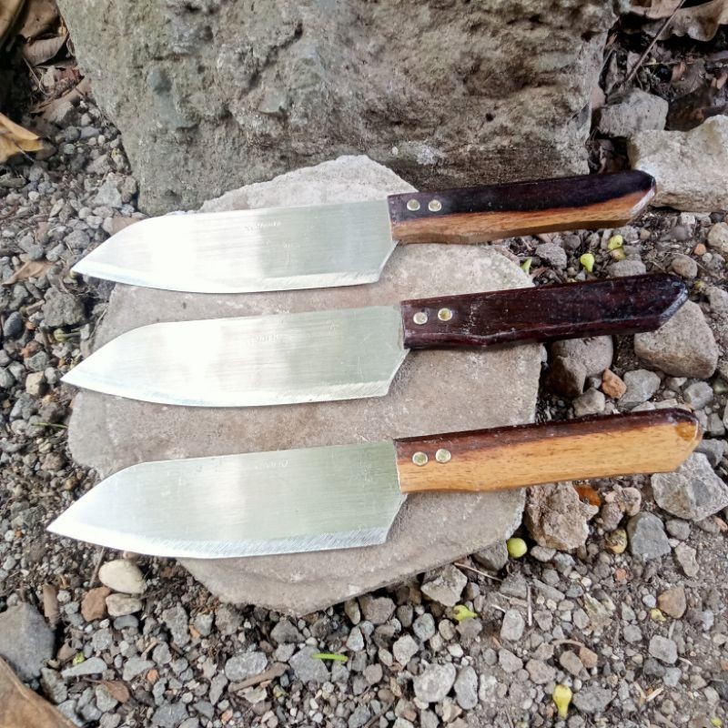 (1 Pcs) Pisau Dapur Besar Bahan Stainless Steel Anti Karat - Pisau Potong Buah dan Sayur