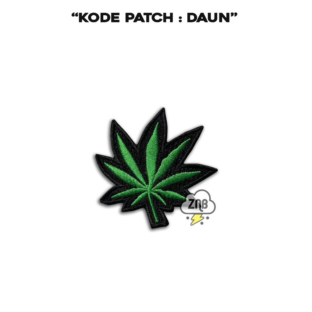 PATCH BORDIR DAUN EMBLEM BORDIR MUSIK REGGAE TEMPELAN JAKET DAN ROMPI BORDIR KLATEN