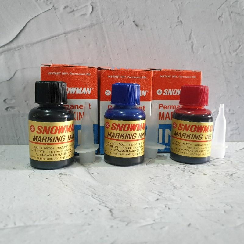 

Tinta Spidol Permanent Snowman Warna Hitam/Biru/Merah