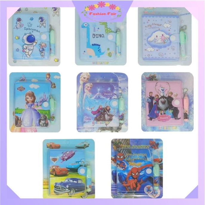 

Fashion Fair - S6327 Notebook Kartun Mini Anak / Notebook Mini Free Pena Motif Kartun Lucu / Buku Catatan Anak Lucu / Set Notebook Lucu
