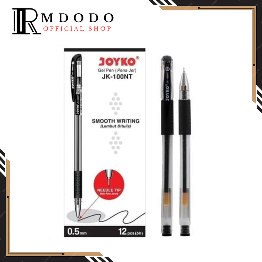 

Rmdodo - Gel Pen / Pulpen Gel 0.5mm [1 Pack - 12 Pcs Pulpen] / Pena Joyko Smooth JK-100NT