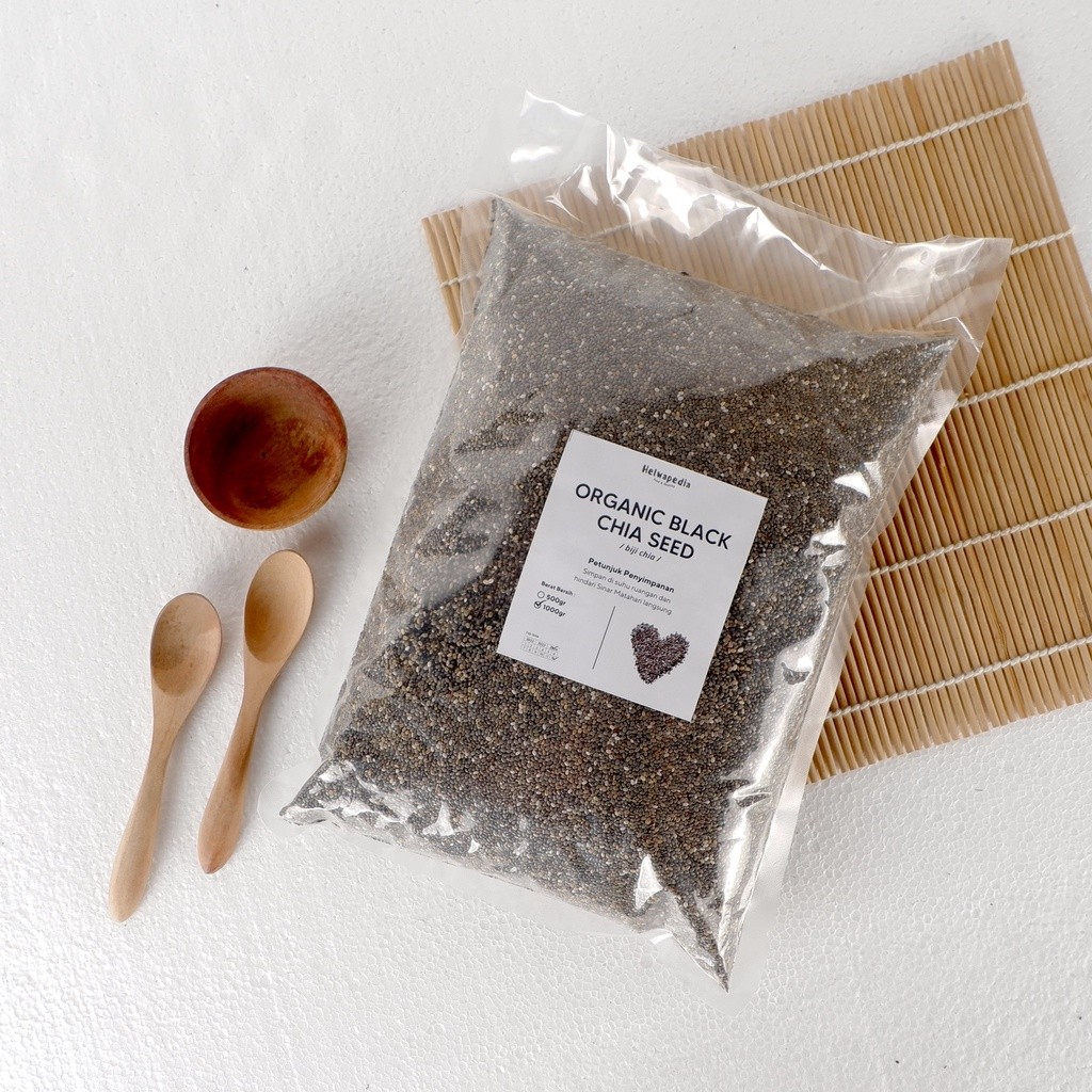 

Organic Black Chia Seed 1kg Premium Biji Chiaseed Original
