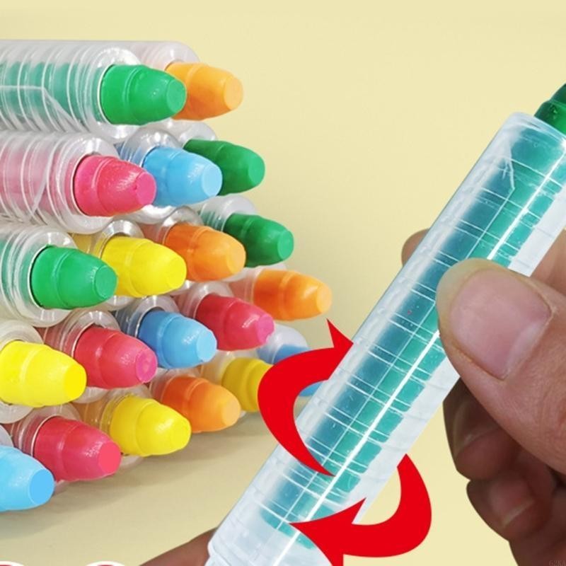 

62KA Outdoor Street Chalk Dust Solid Water Chalk Set Practical Jumbos Chalk Jumbos Chalk for Kids Drawing Graffitis