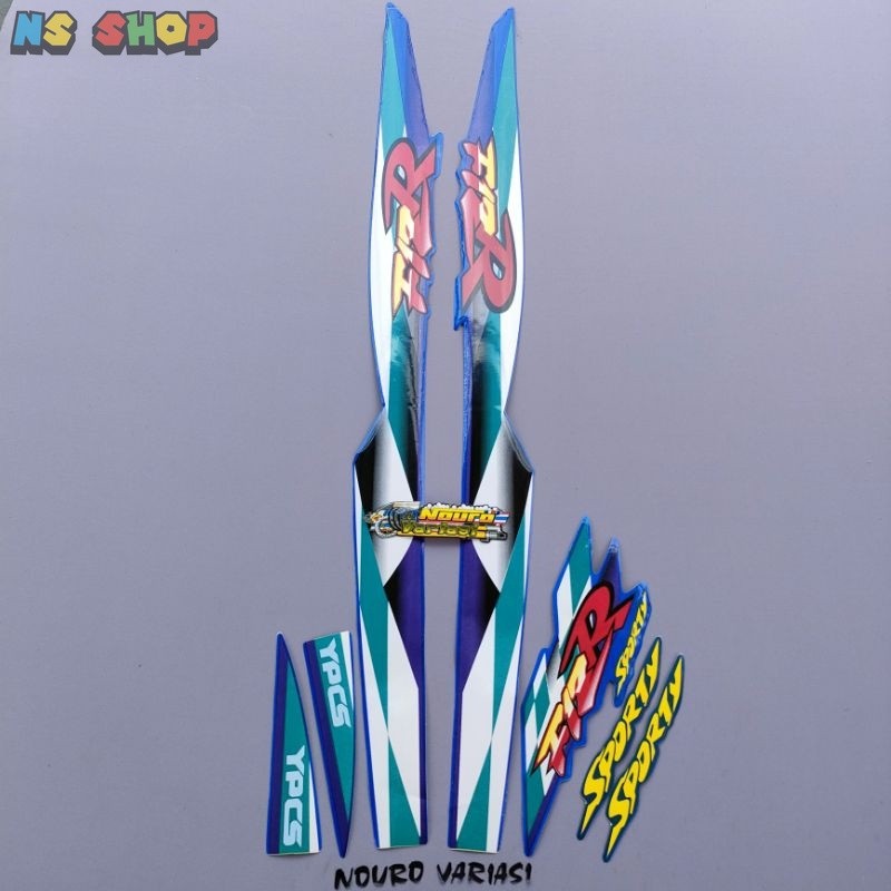 Striping Yamaha Fizr Fiz R F1 ZR 1997 1998 Sporty Biru Tua Stiker List Body Standar Berkualitas Term