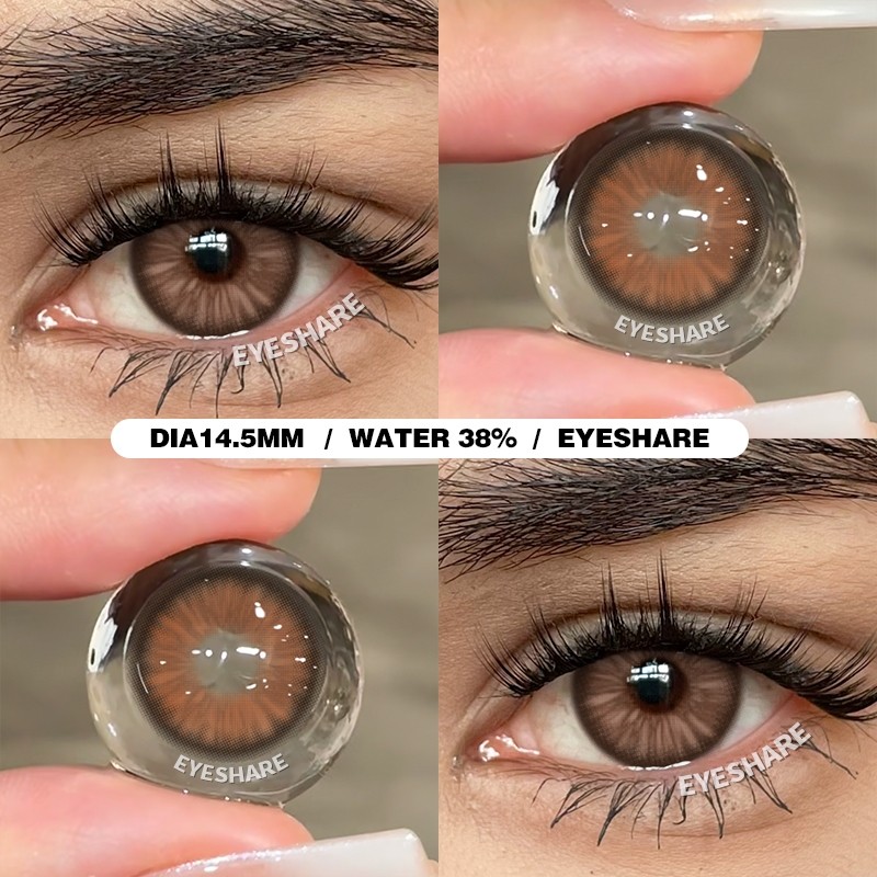 Eyeshare Softlens Baru Lensa Kontak Berwarna Seri FLORENCE Coklat Abu-abu Biru Hijau Merah Muda Lens