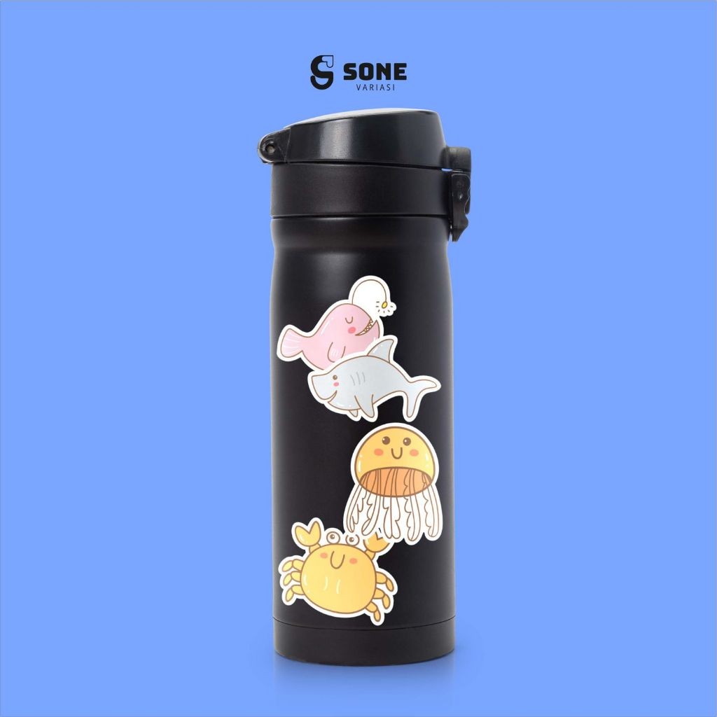 

Stiker Cute Fish Paper Vinyl Anti Air Aksesoris Laptop Buku Tumbler