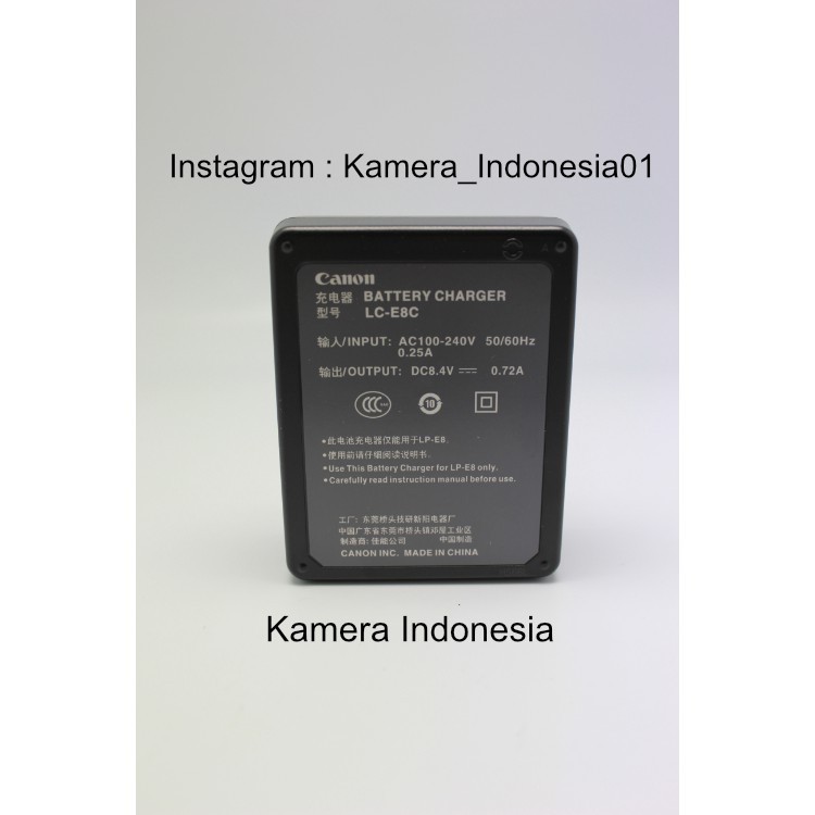Charger LC-E8 LC-E8C Baterai LP-E8 Kamera Canon EOS 550D 600D 650D 700DCO