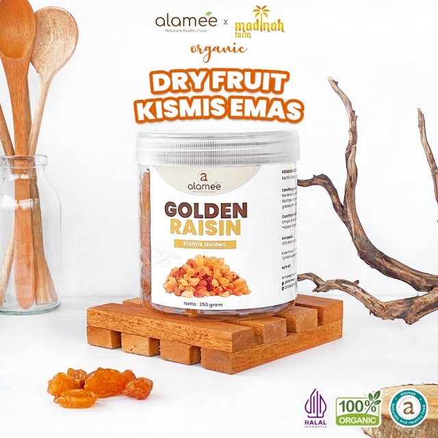 

ALAMEE Kismis Golden Raisin Cemilan Buah Kering Sehat Rendah Kalori Raisin Simin RAISINS 250gr madinah