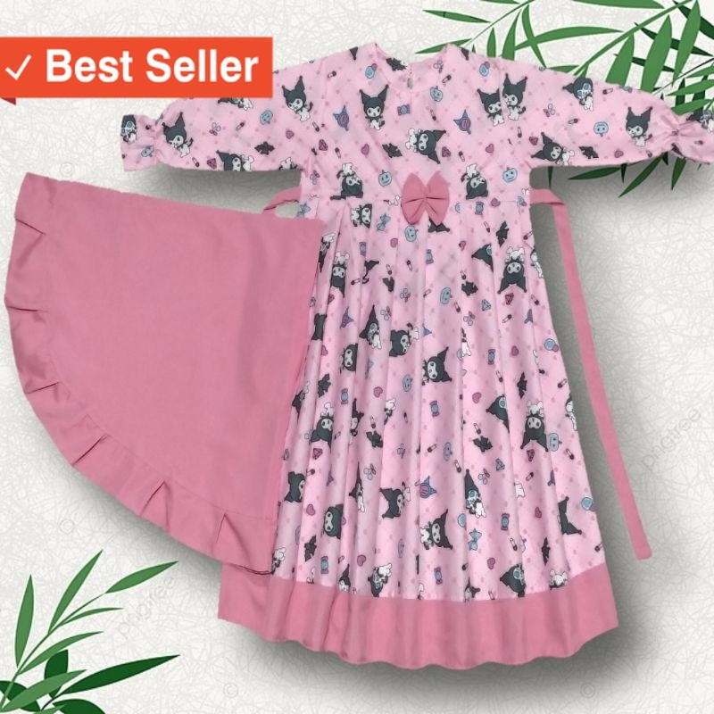 Fashion Muslim Kekinian Termurah / Baju Gamis Anak Perempuan Model Style Rempel  / Fashion Muslim An