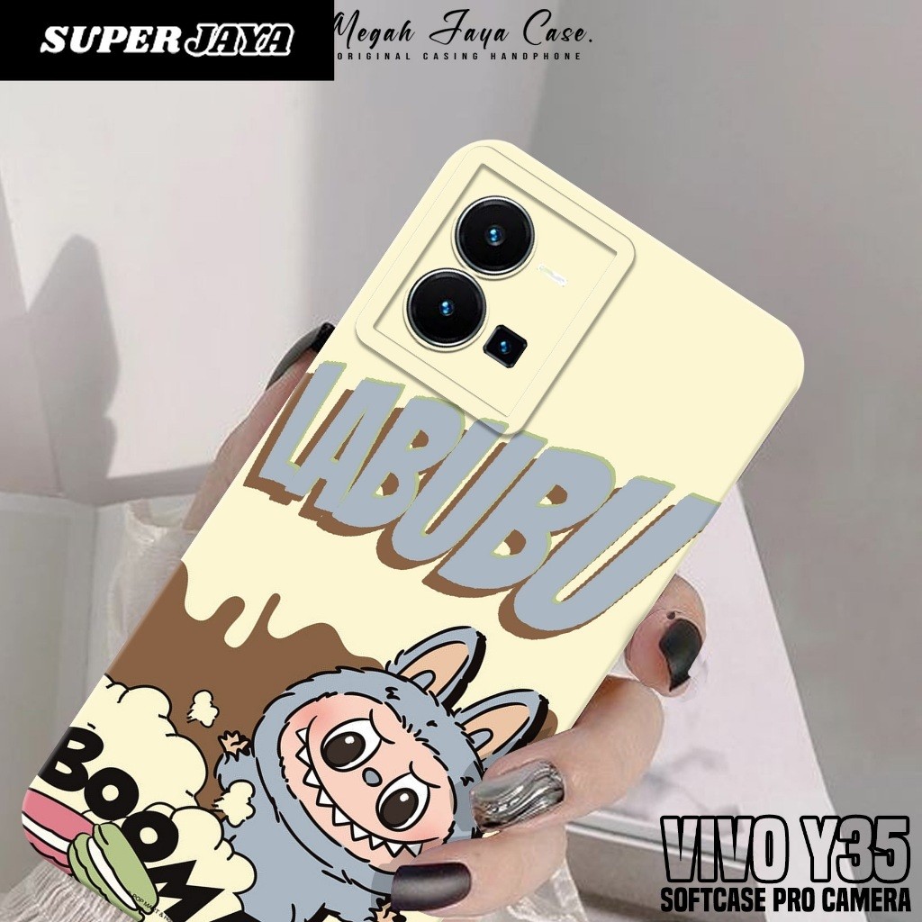 Case VIVO Y35 - Casing Hp VIVO Y35 Terbaru Motif labubu - Silikon Hp VIVO Y35 - Cover Hp - Kesing Hp