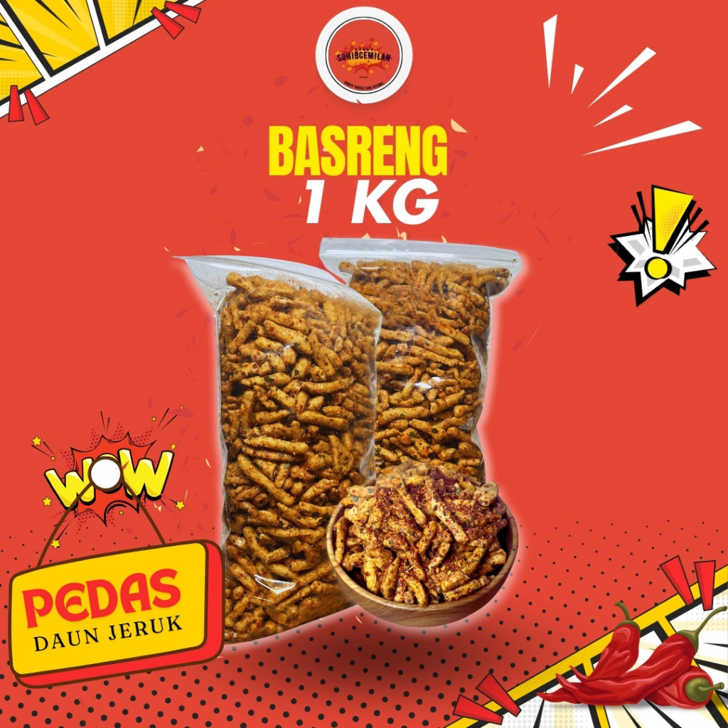

Basreng Pedas Daun Jeruk 1kg Renyah Gurih Halal