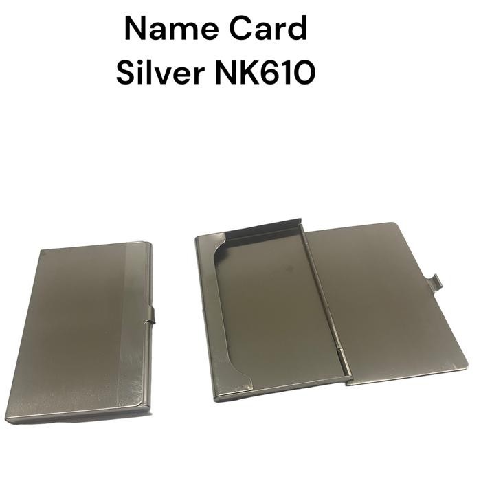 

【YANA-M】FLASH SALE!!! Tempat Kartu Nama Name Card Holder Dompet Kartu Debit Kredit - NC 610 Silver, Tanpa cetak nma