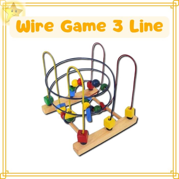 Mainan Edukasi Wire Game 3 Lines untuk Anak - Meningkatkan Koordinasi Mata dan Tangan Anak