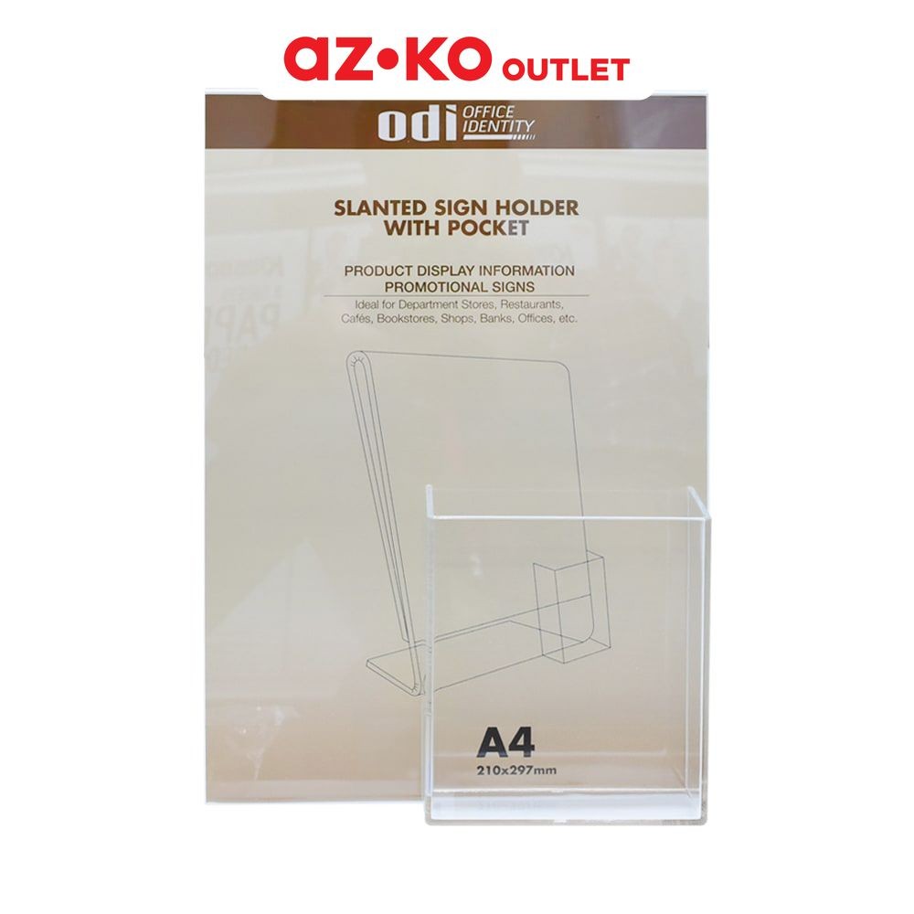 

Odi Tempat Display Akrilik Vertikal L A4 Tempat Brosur Akrilik Dekorasi Meja T Shape Frame Sign Holder