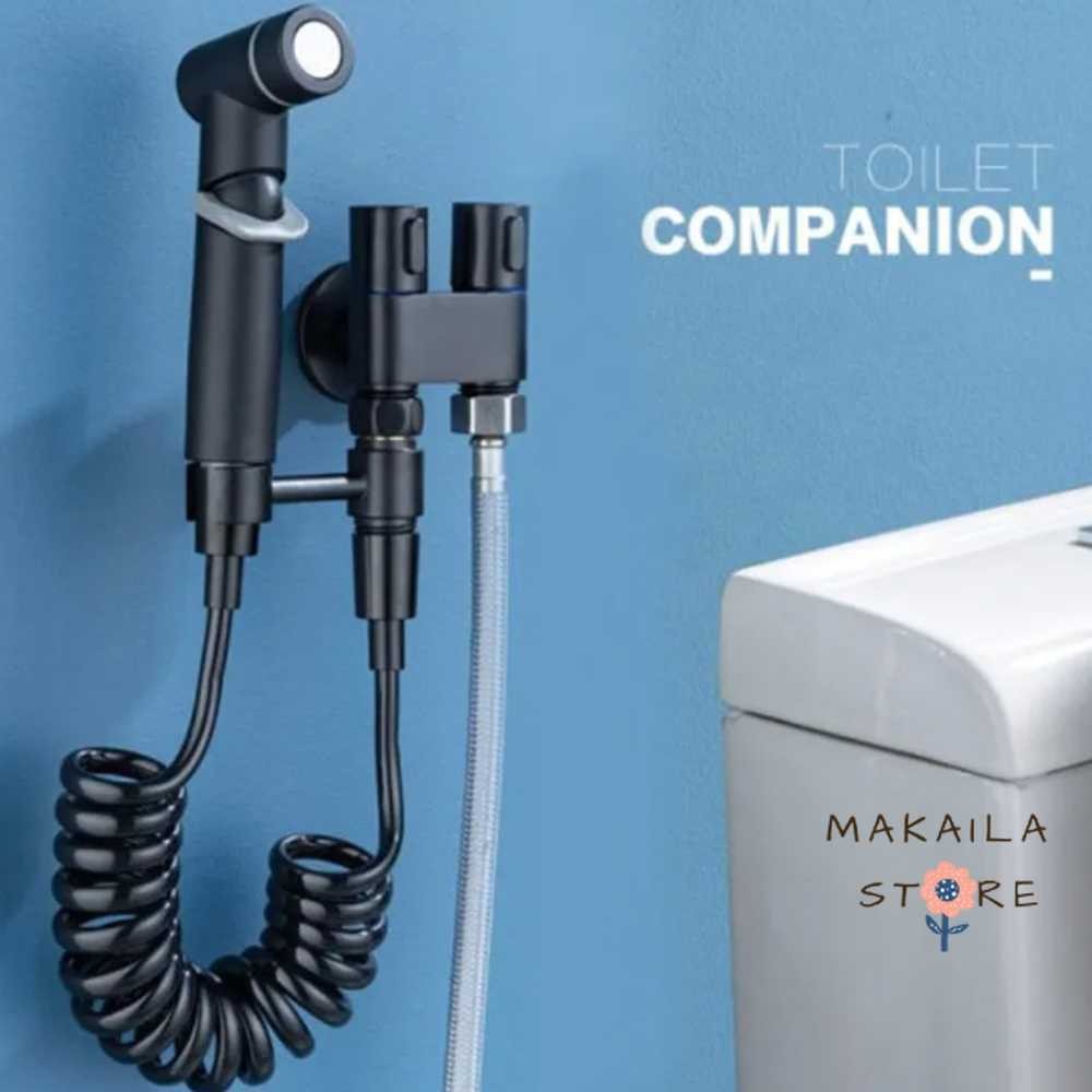 AOLEBEI AB4 Jet Shower Toilet Closet Bidet Washer Water Spray Set - Hitam, 0.8kg