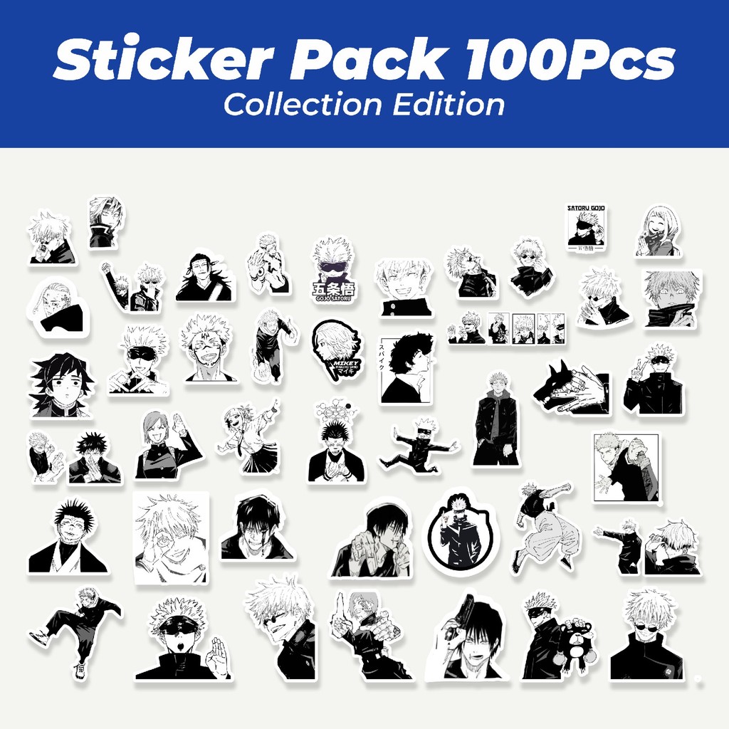 

Hot Stiker Anime Jujutsu Kaisen Black & White Lucu Anti Air Stikers Berperekat Waterproof Sticker Decal Buat Motor Helm Buku Journal Koper Casing HP Laptop Botol Minum