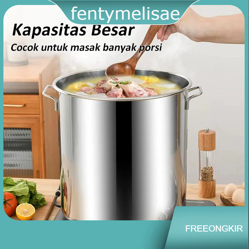 fentymelisae  Panci Bakso Stainless Steel SUS304 Dandang Jumbo