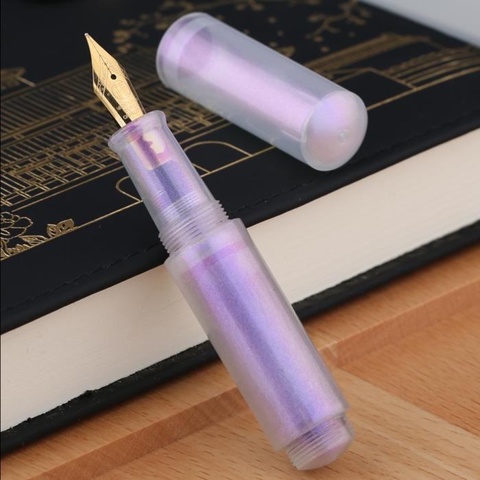 

Promo MAJOHN Wancai Generation 2 Eyedropper Mini Fountain Pen - 2-Pear Bue, SS Extra Fine