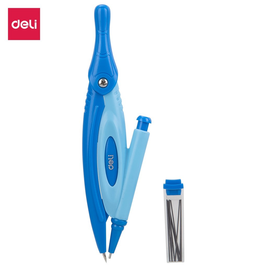 

Deli Jangka Sekolah dengan pensil mekanik bahan ABS berkualitas mudah dibawa nyaman dipegang EG20002