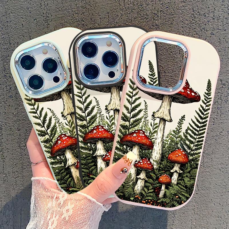 Casing For Samsung A32 5G A34 M32 Oval Plating Lens Tumbuhan Mold Kesing Hp Murah