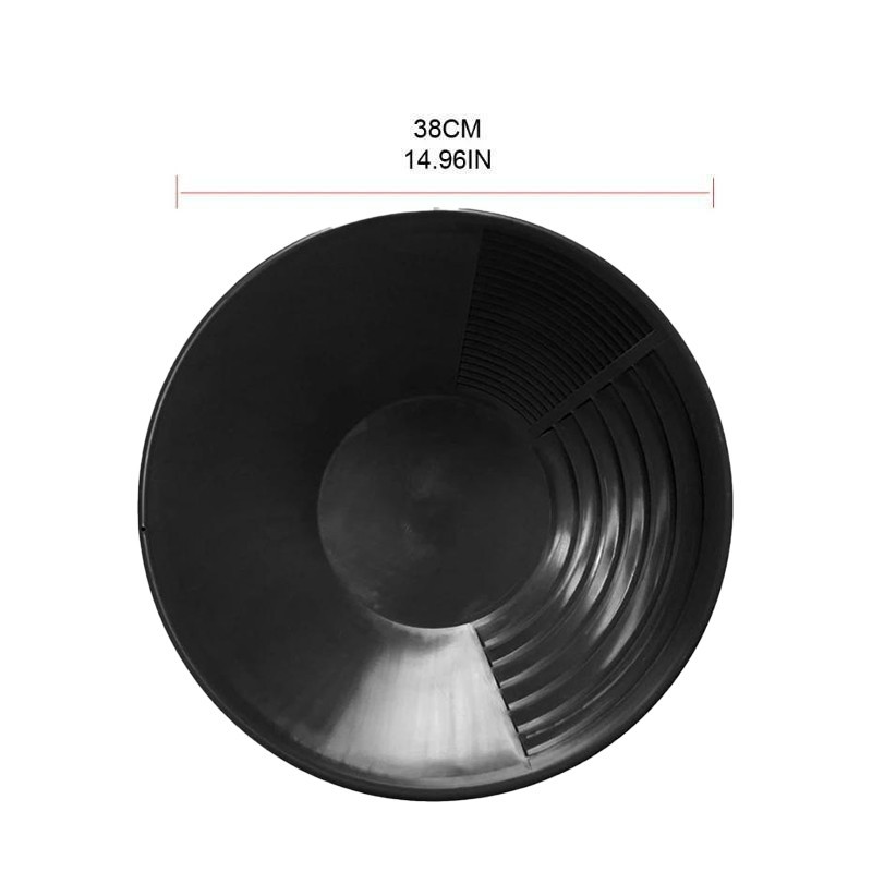 TERLARIS Dulang Emas Hitam Alat Pendulang Emas Diameter 38cm Alat Mendulang Emas Dredging