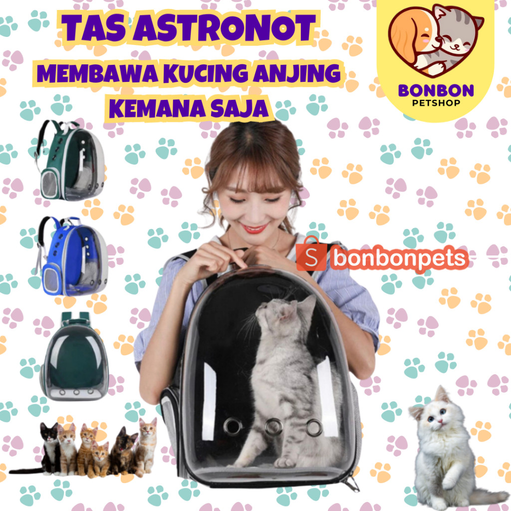 Tas Ransel Astronot Kucing Transparan Tas Astronaut Kucing Besar Pet Accessories Tas Kucing Astronot