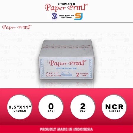 

Paperpryns Kertas Continuous Form 2ply NCR 9,5" x 11" (FULL)