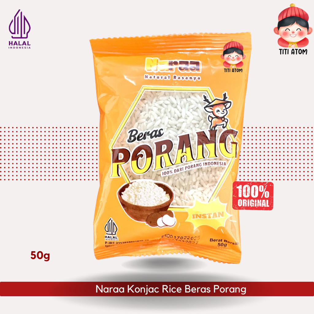 

Naraa Konjac Rice Beras Porang Sachet 50g