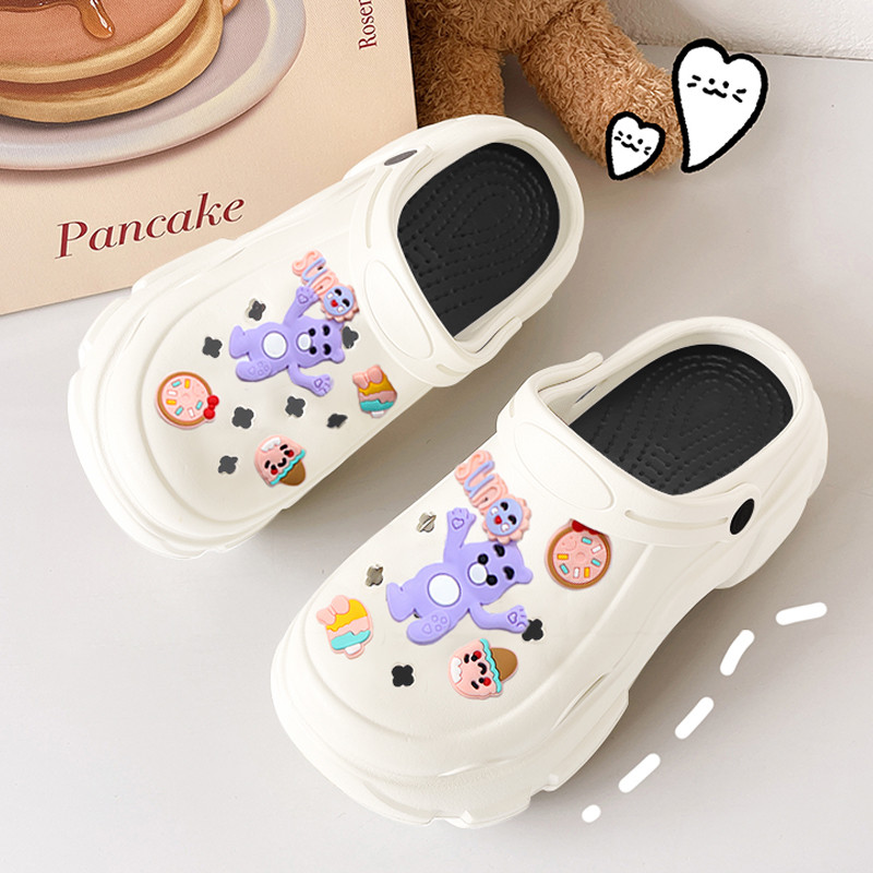 Sandal Baim Wanita Special TINGGI 8 CM Bahan Ringan - Sandal Wedges Karet Wanita