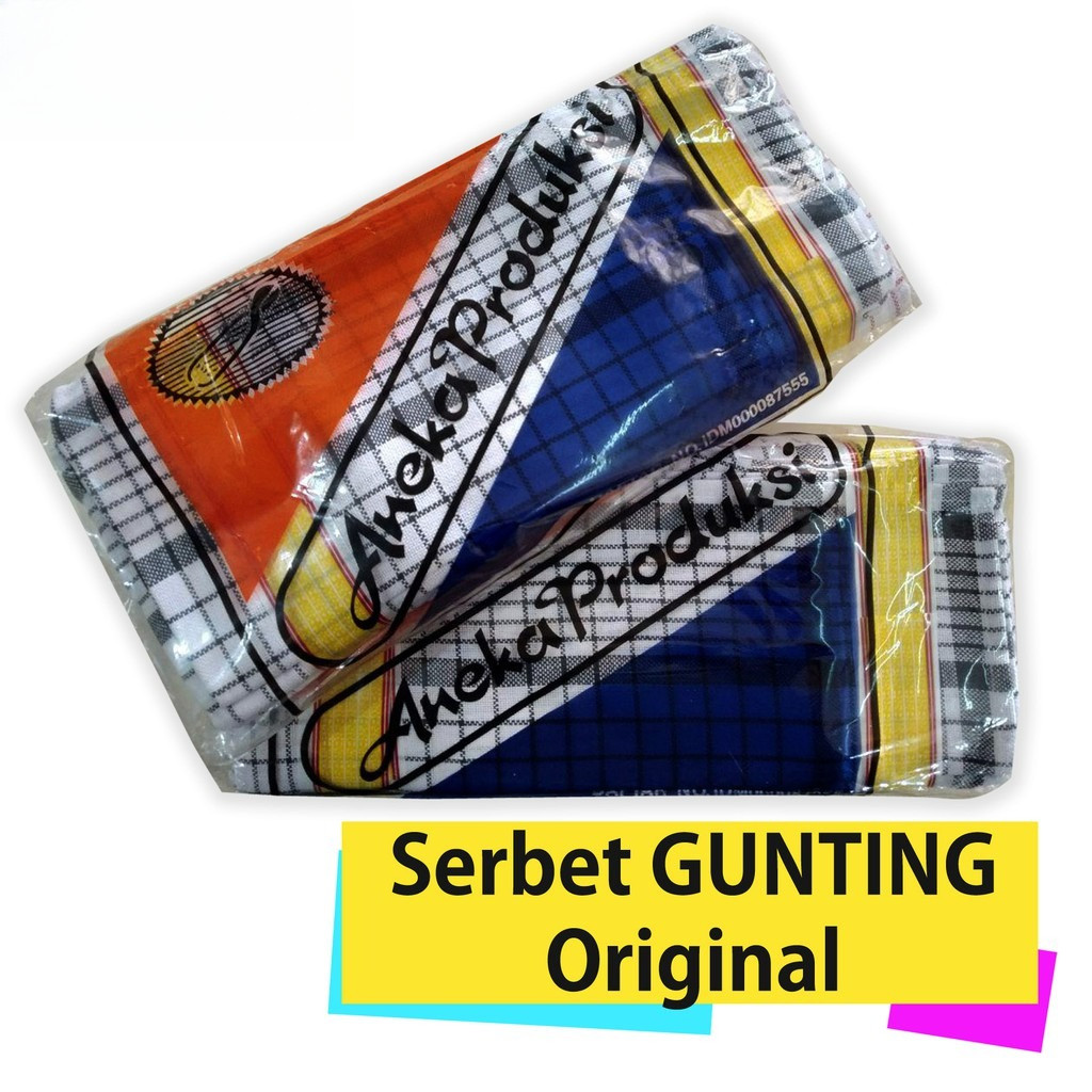 Serbet Gunting / Kain Lap Kotak Kotak / Serbet Warna (1 lembar)
