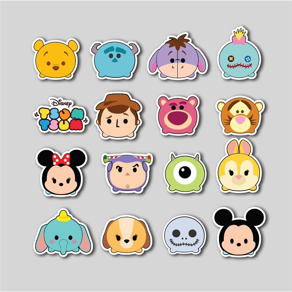 

Sticker Pack Disney Tsum Tsum | Sticker Tumbler | Stiker Laptop Koper Helm