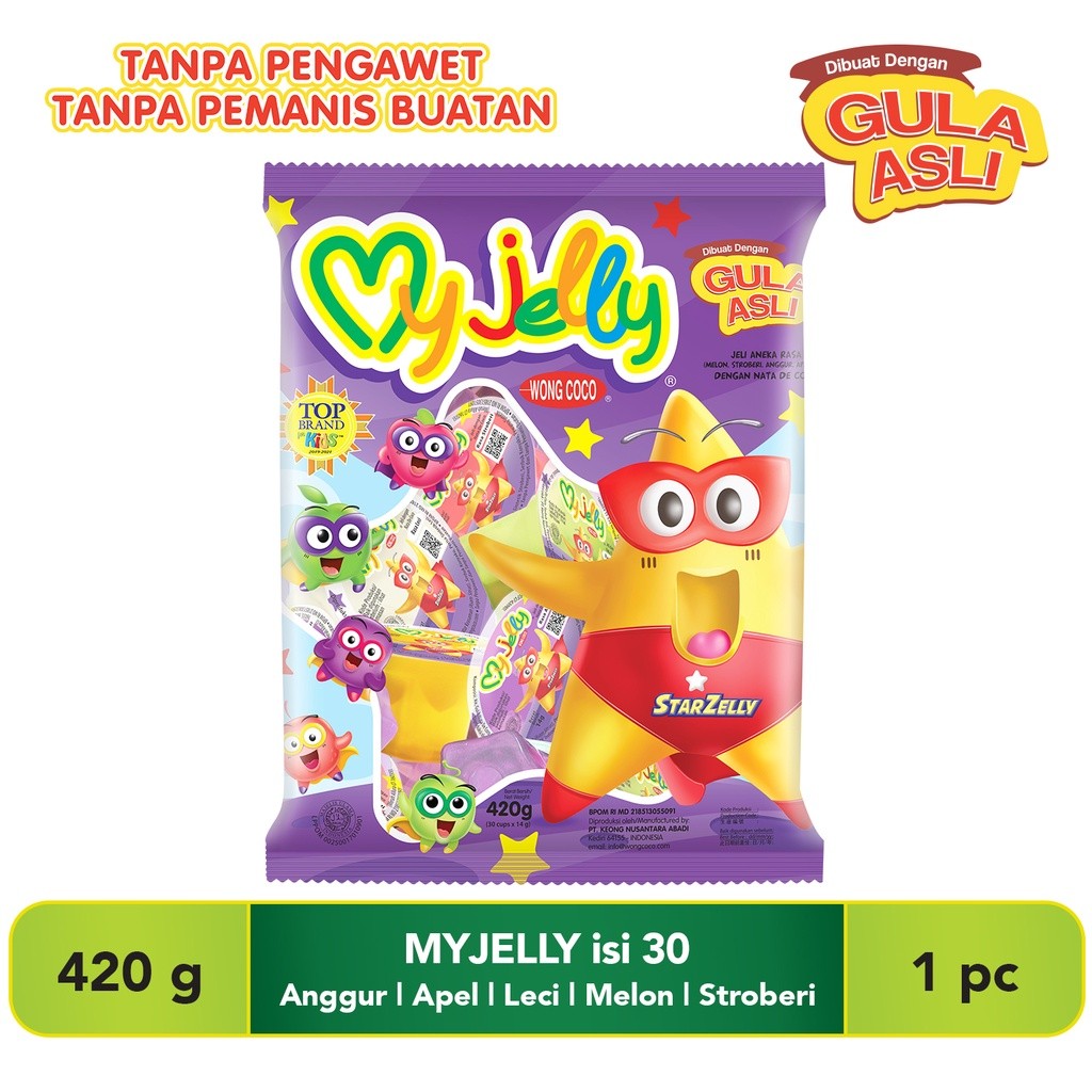 

My Jelly Wong Coco isi 5pcs 15pcs 30pcs / Jelly Nata de coco (1 bks)
