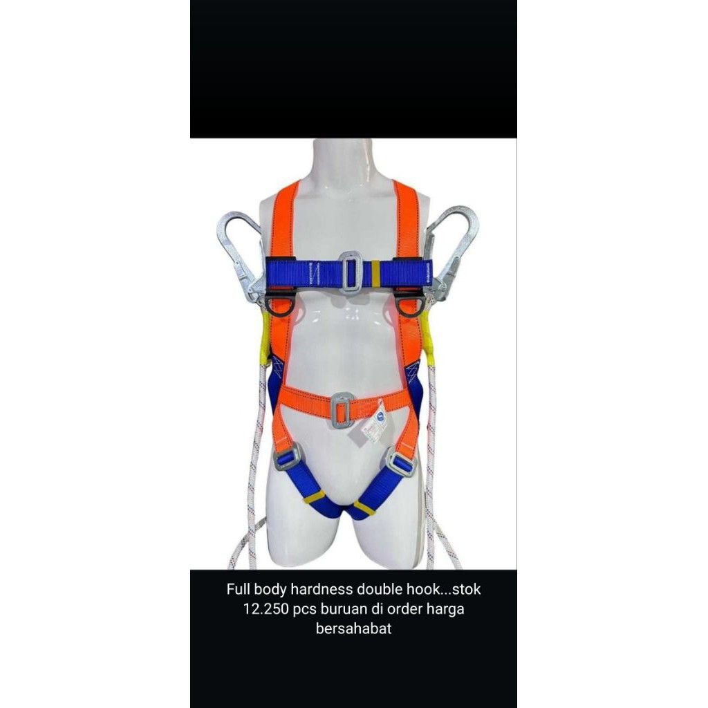 AZHAR.ID body harness double hook safety belt korea alat pengaman gondola