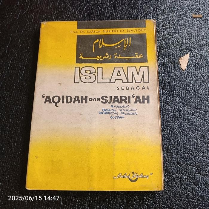 buku islam sebagai aqidah dan sjariah 184 hlmn tahun 1972