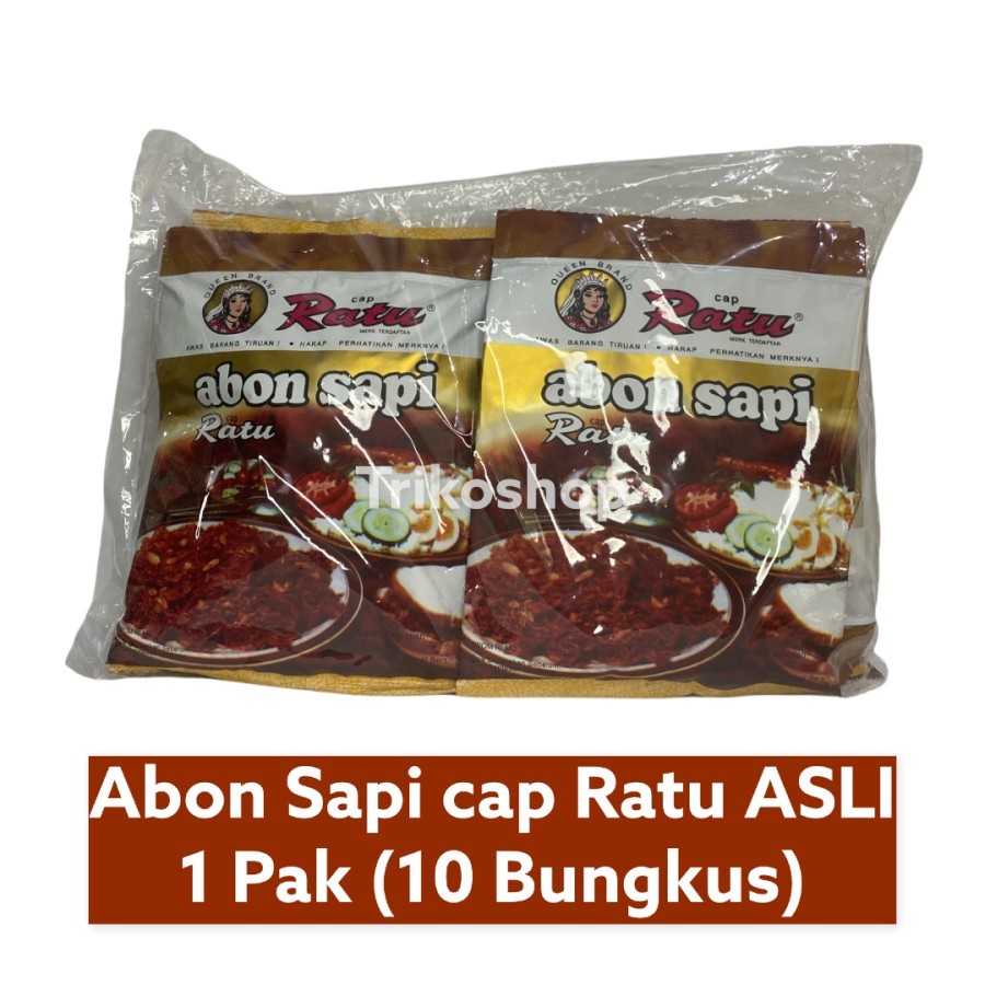 

Abon sapi cap Ratu ASLI 10 pcs / 1 Pak