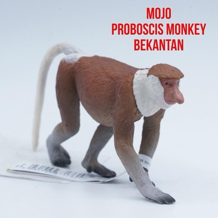 MOJO Fun Proboscis Monkey Monyet Bekantan  Nasalis larvatus Mainan Binatang Miniature Hewan Animal F